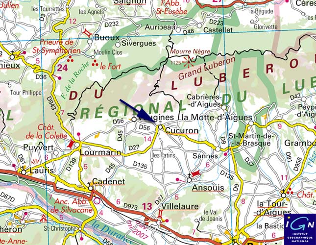 Carte: Plan d'accès à Cucuron