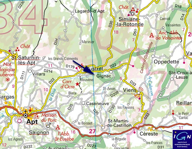 Carte: Plan d'accès à Gignac